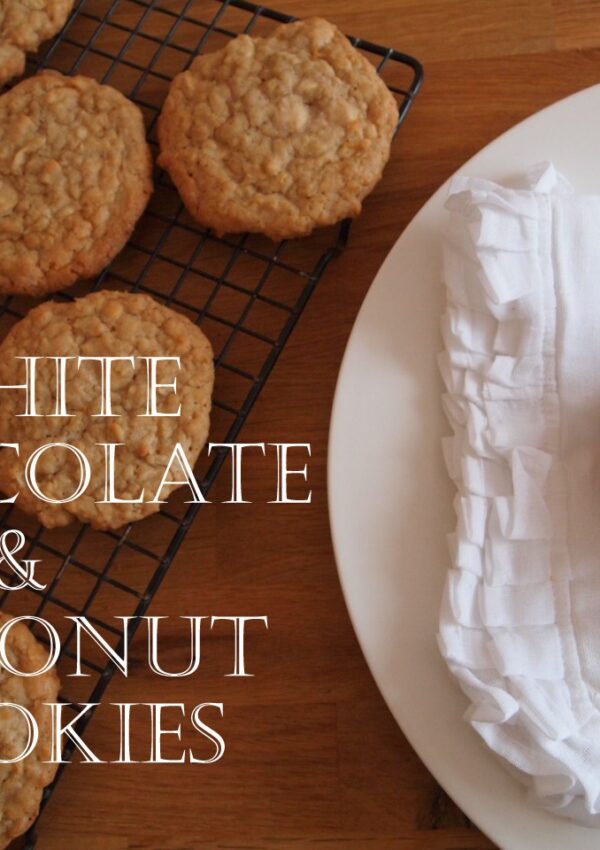 White Chocolate & Coconut Cookies